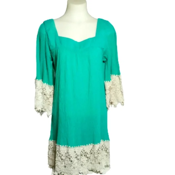 Umgee Dresses | Umgee Green Lace Midi Dress Sz 2xl | Color: Green | Size: 2x | Pands1988's Closet